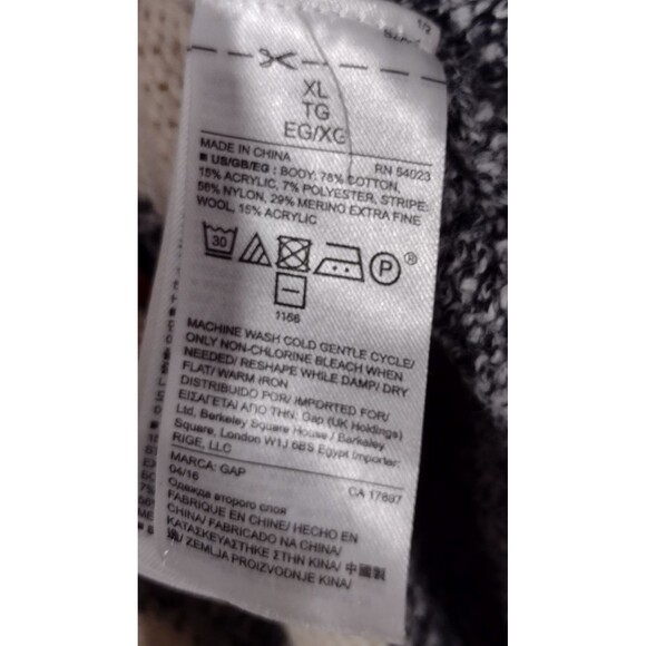 GAP Women's Sleeveless Knit Long Maxi Cardigan Size X-Large Stripe - Picture 11 of 12